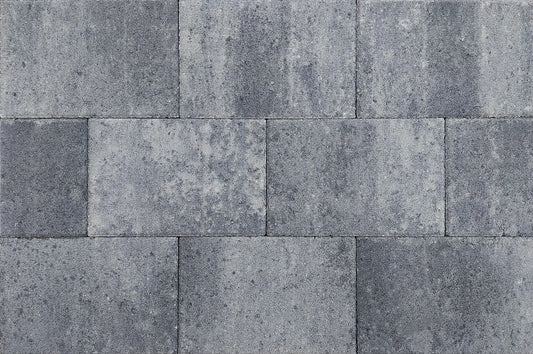 Straksteen 20x30x5 cm grijs/zwart betontegel
